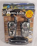 New Midland 22-CHANNEL With 20-MILE Range Pack Walkie Talkies. Fixed Price $49.99.