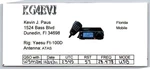 KG4BVI Qsl Card Dunedin Florida Mobile Ham Radio Yaesu FT-100D 2001 A396. Fixed Price $11.01.