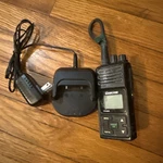Samcom FPCN30A Long Range Uhf 2 Way Handheld Radio Walkie Talkie W/ Charger Base. Fixed Price $41.00.