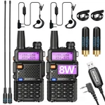 1/2/4 Pcs Uv 5R 8W Walkie Talkie Dual Band Vhf Uhf Portable Fm Amateur 1800MAH. Fixed Price $164.28.
