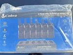 Cobra PX655-BCH6 6-PACK Pro Business Radios W/ Charging Dock Black. Fixed Price $240.00.
