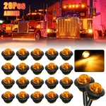 20X 3/4" Led Side Marker Lights Truck Trailer Round Amber Bullet Clearance Lamp. Fixed Price $17.99.