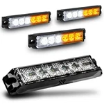 Lamphus 4PC Amber White Led Flashing Warning Hazard Sae Grille Strobe Light Head. Fixed Price $112.95.