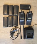 Kenwood Tk 3180/2180 Handheld 512-CHANNEL Uhf Vhf Analog Radios W/ Accessories. Fixed Price $375.00.